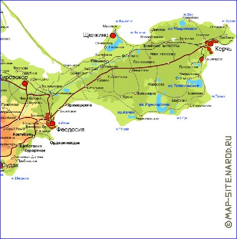 Fisica mapa de Crimeia