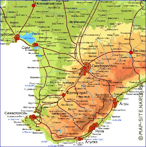 Fisica mapa de Crimeia