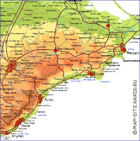 Fisica mapa de Crimeia