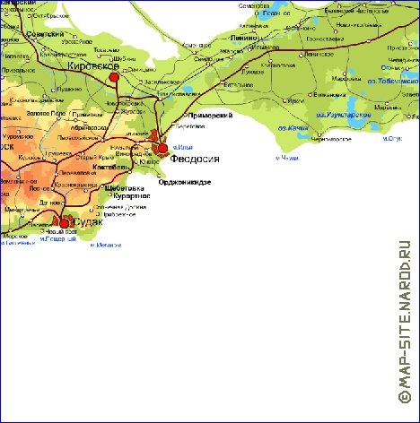 Fisica mapa de Crimeia