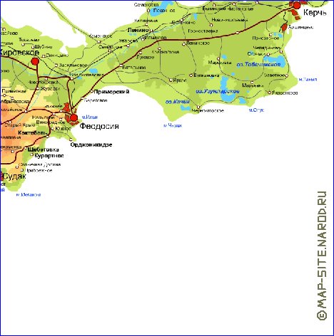 Fisica mapa de Crimeia