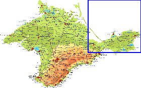 Fisica mapa de Crimeia