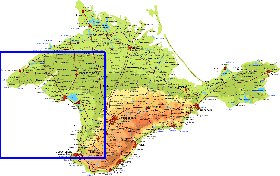 Fisica mapa de Crimeia