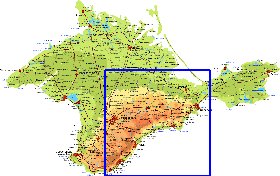 Fisica mapa de Crimeia