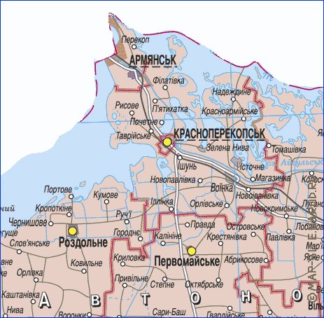 mapa de Crimeia do idioma ucraniano