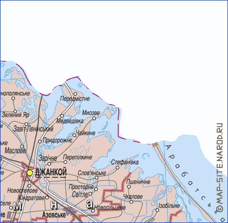 mapa de Crimeia do idioma ucraniano