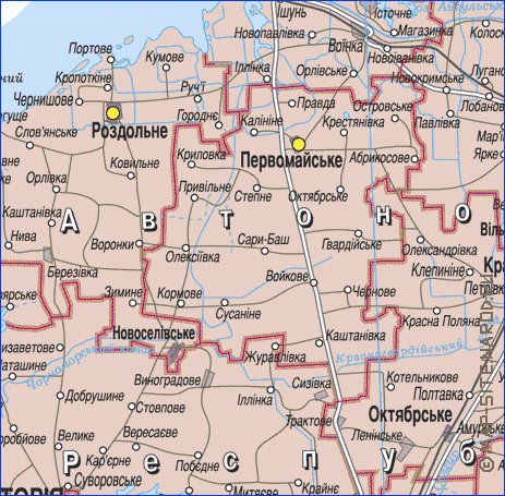 mapa de Crimeia do idioma ucraniano