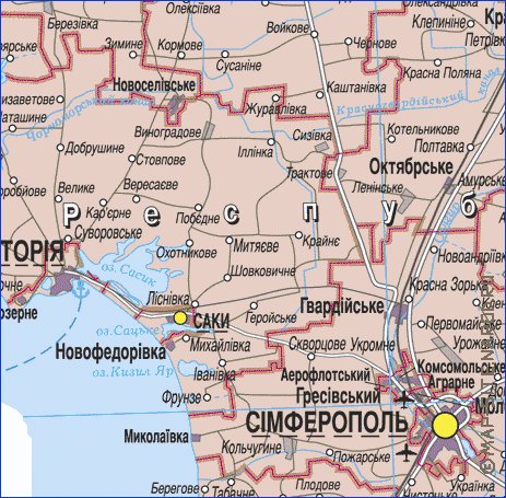 mapa de Crimeia do idioma ucraniano