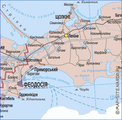 mapa de Crimeia do idioma ucraniano