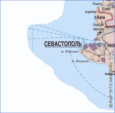 mapa de Crimeia do idioma ucraniano