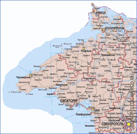 mapa de Crimeia do idioma ucraniano