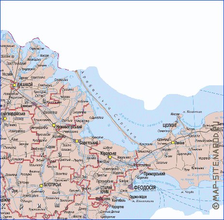 mapa de Crimeia do idioma ucraniano