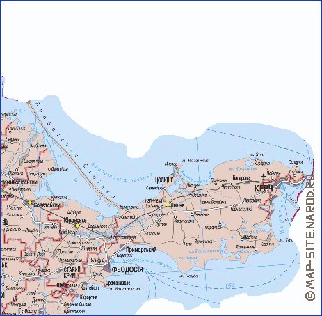 mapa de Crimeia do idioma ucraniano