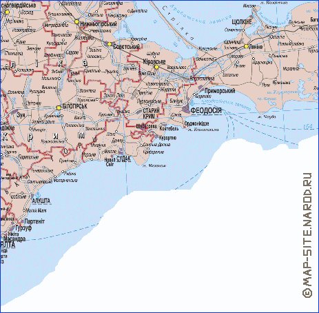 mapa de Crimeia do idioma ucraniano