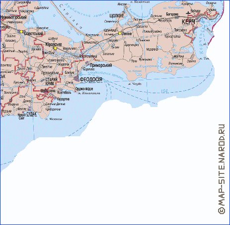 mapa de Crimeia do idioma ucraniano