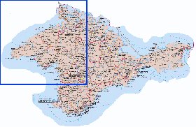 mapa de Crimeia do idioma ucraniano