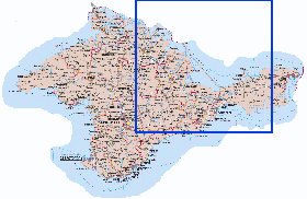 mapa de Crimeia do idioma ucraniano