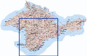 mapa de Crimeia do idioma ucraniano