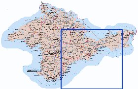 mapa de Crimeia do idioma ucraniano