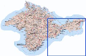 mapa de Crimeia do idioma ucraniano