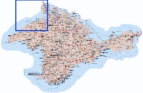 mapa de Crimeia do idioma ucraniano