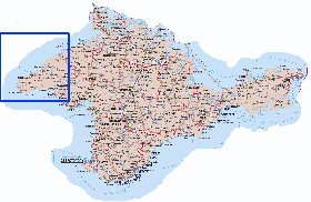 mapa de Crimeia do idioma ucraniano