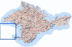 mapa de Crimeia do idioma ucraniano