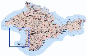 mapa de Crimeia do idioma ucraniano