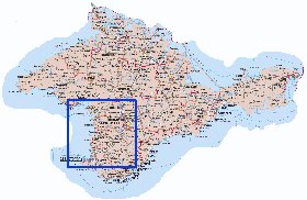 mapa de Crimeia do idioma ucraniano