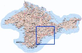 mapa de Crimeia do idioma ucraniano