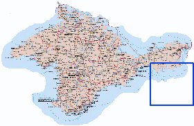 mapa de Crimeia do idioma ucraniano