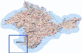 mapa de Crimeia do idioma ucraniano