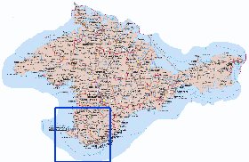 mapa de Crimeia do idioma ucraniano