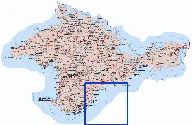 mapa de Crimeia do idioma ucraniano