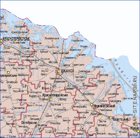 mapa de Crimeia do idioma ucraniano