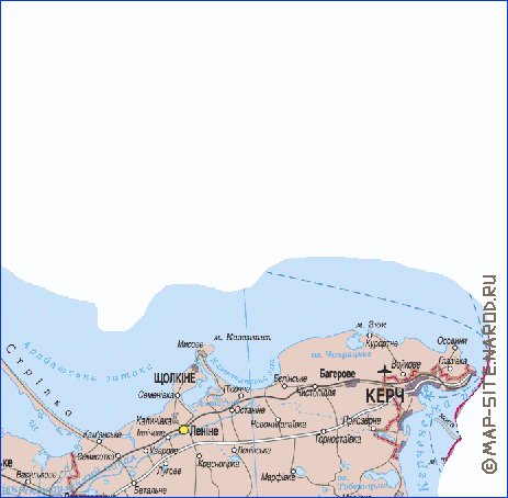 mapa de Crimeia do idioma ucraniano