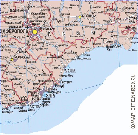 mapa de Crimeia do idioma ucraniano