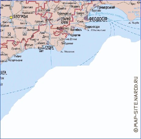 mapa de Crimeia do idioma ucraniano