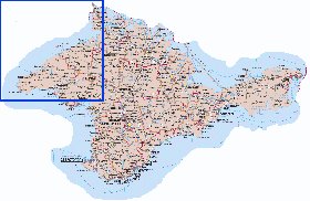 mapa de Crimeia do idioma ucraniano