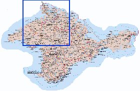 mapa de Crimeia do idioma ucraniano