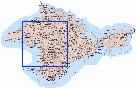 mapa de Crimeia do idioma ucraniano