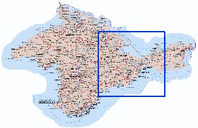 mapa de Crimeia do idioma ucraniano