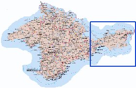 mapa de Crimeia do idioma ucraniano