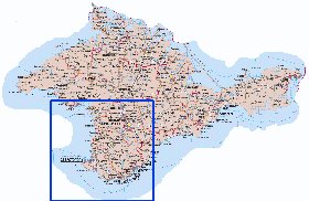 mapa de Crimeia do idioma ucraniano