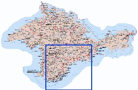 mapa de Crimeia do idioma ucraniano