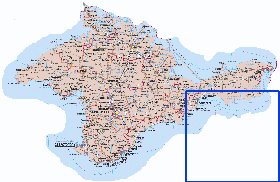 mapa de Crimeia do idioma ucraniano