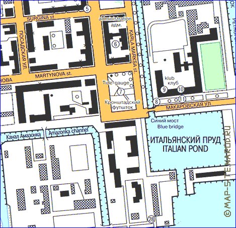 mapa de Kronstadt