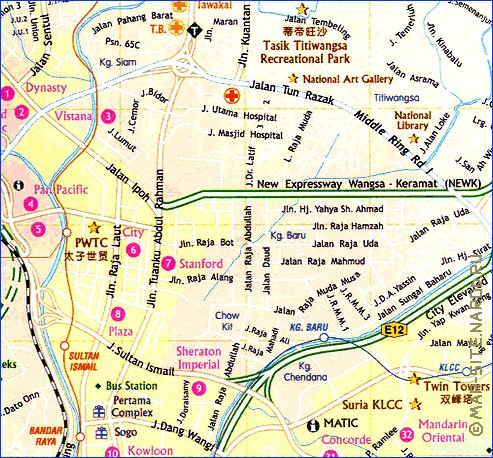 carte de Kuala Lumpur