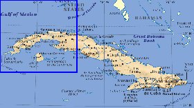 mapa de Cuba em ingles