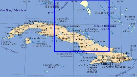 carte de Cuba en anglais